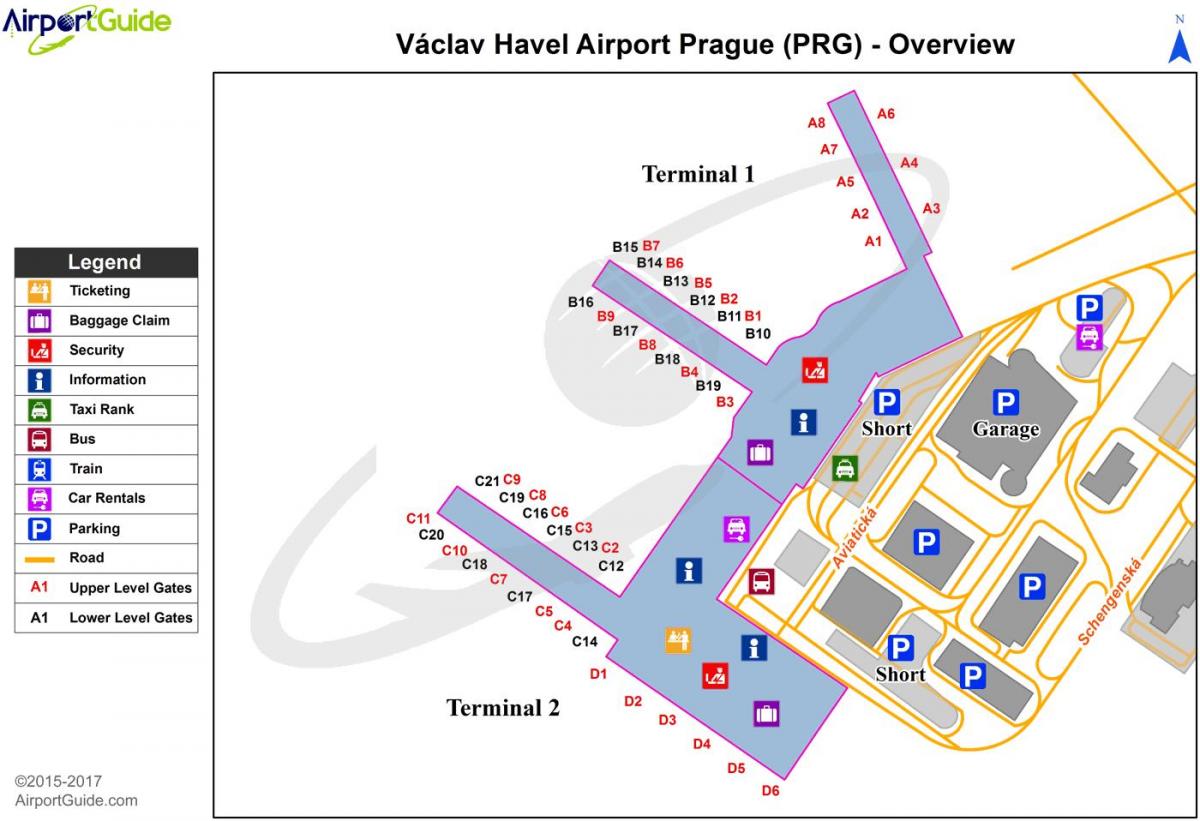 map of vaclav havel airport