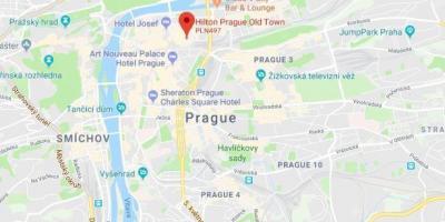 Hilton prague map - Map of hilton prague (Bohemia - Czechia)