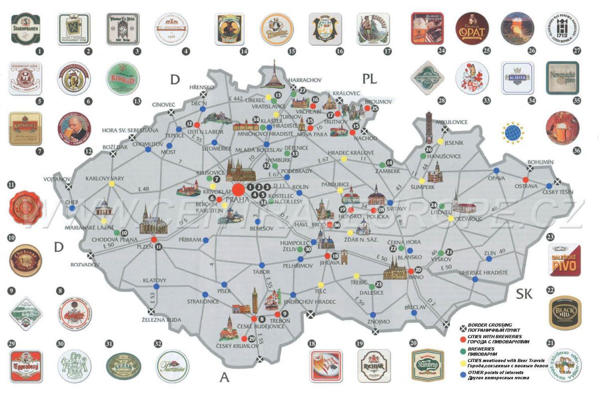 beer map prague