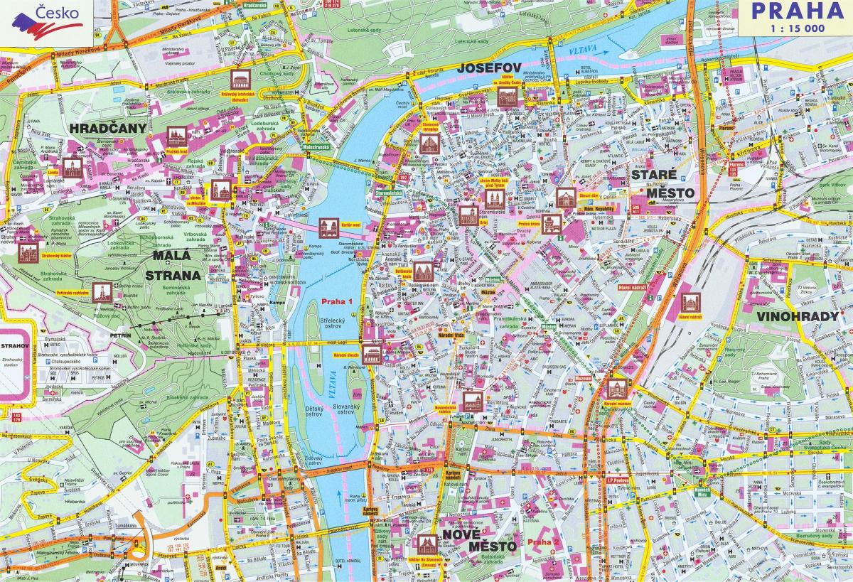 Prague red light district map - Prague nightlife map (Bohemia - Czechia)