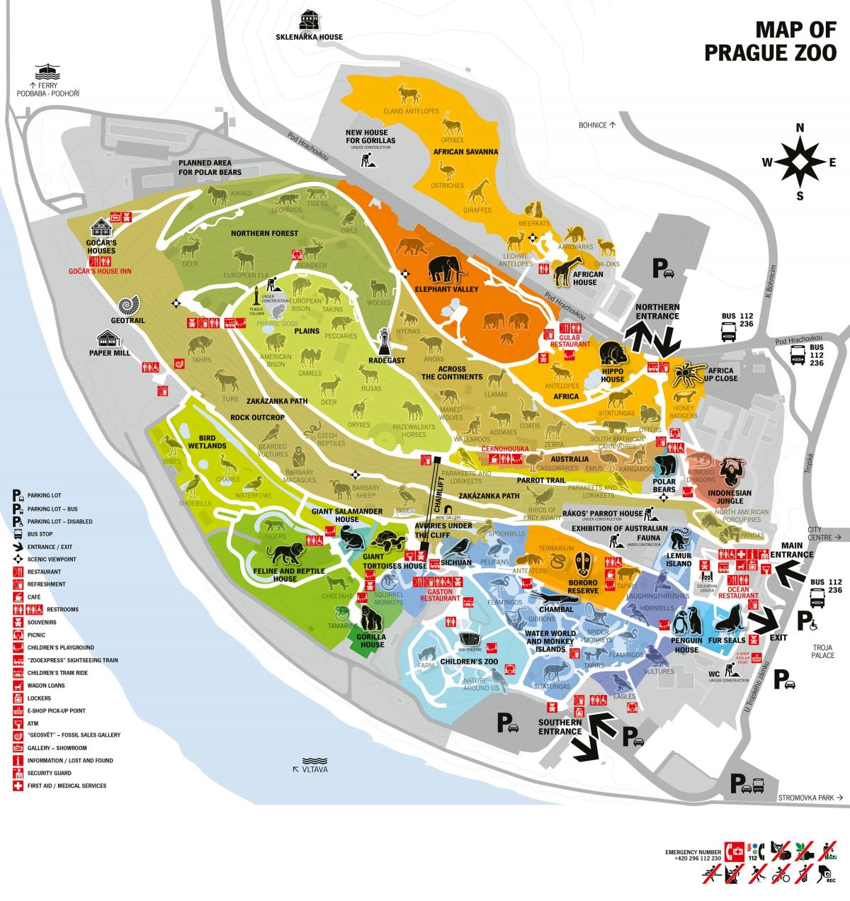 zoo praha map