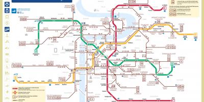Prague tram and metro map