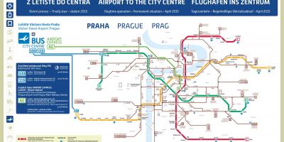 Map of prague metro map airport