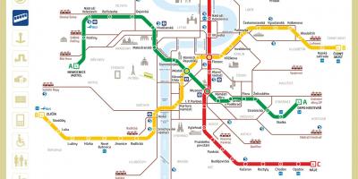 Andel metro station prague map